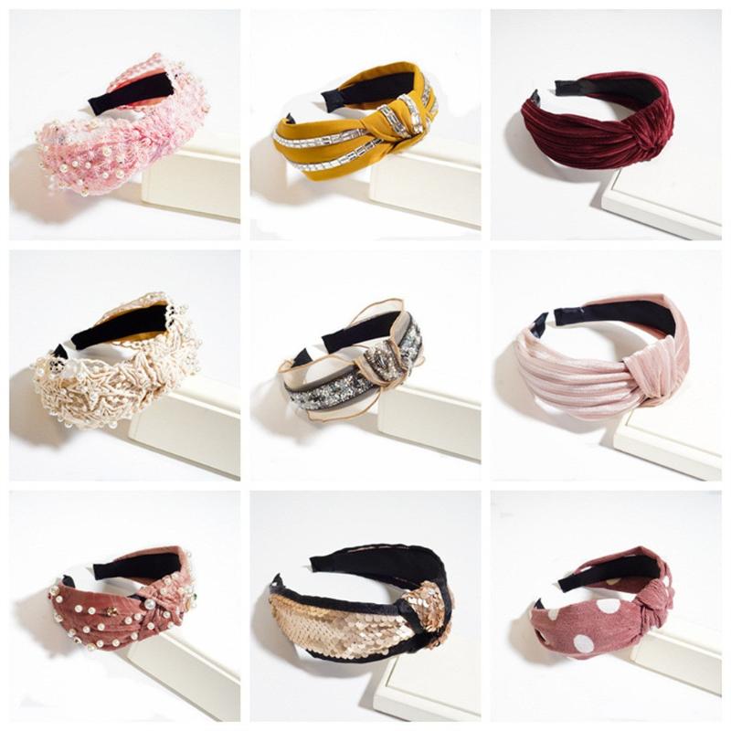 

Hair Styling Bohemian Hairbands Headbands for Women Girls Retro Cross Knot Turban Bandanas Ladies Headwear Hair Accessories