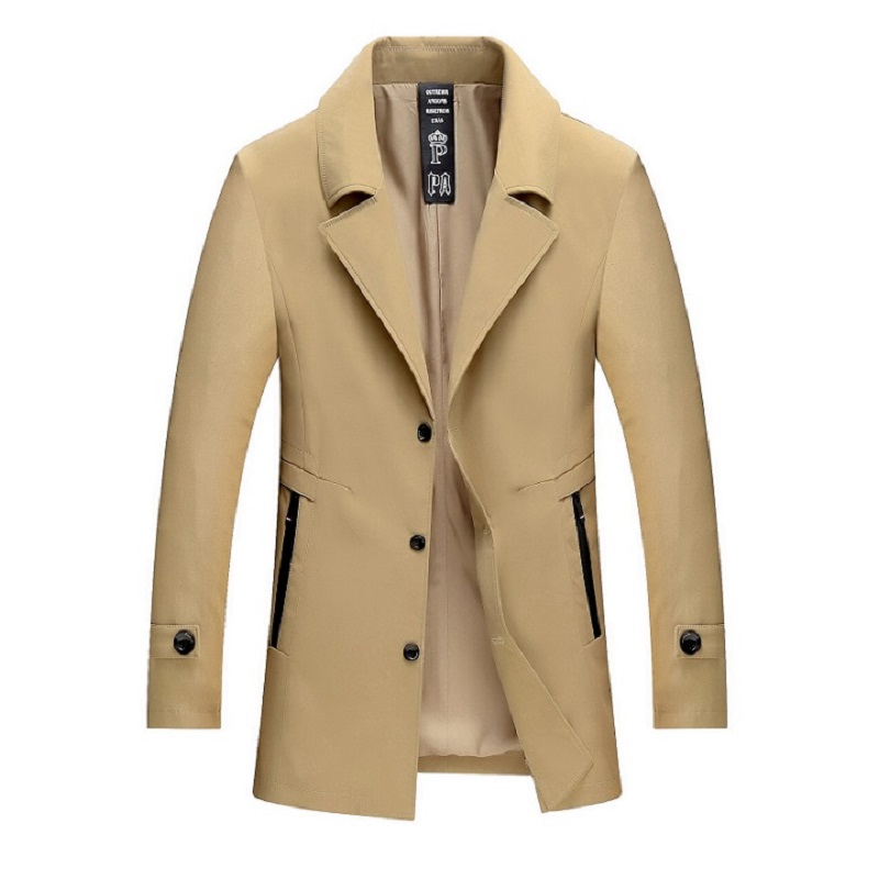 

Fashion Windbreaker Solid Color Casual Men Coat 2019 Autumn Spring Men's Coat Male Jackets Plus Size Silm Casaco, Black