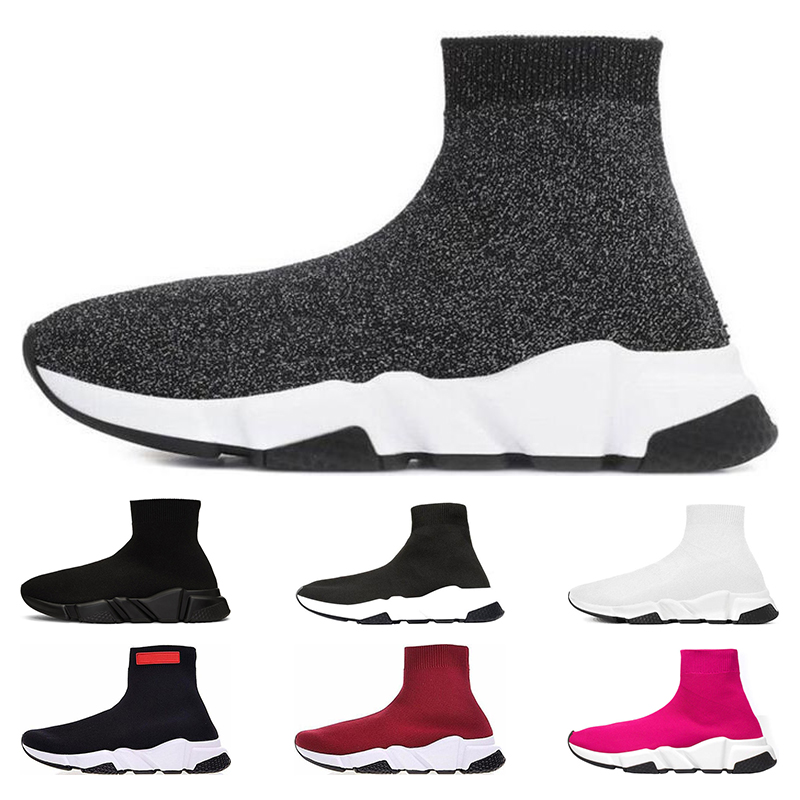 Balenciaga Speed Sneaker Lace Up Black Red 2018 Lyst