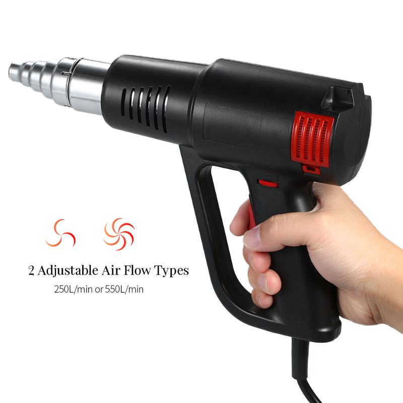 

2000W Industrial Hot Air Gun LCD Digital Temperature controlled Heat Blower Handheld Adjustable Temperature Heat Gun Tool