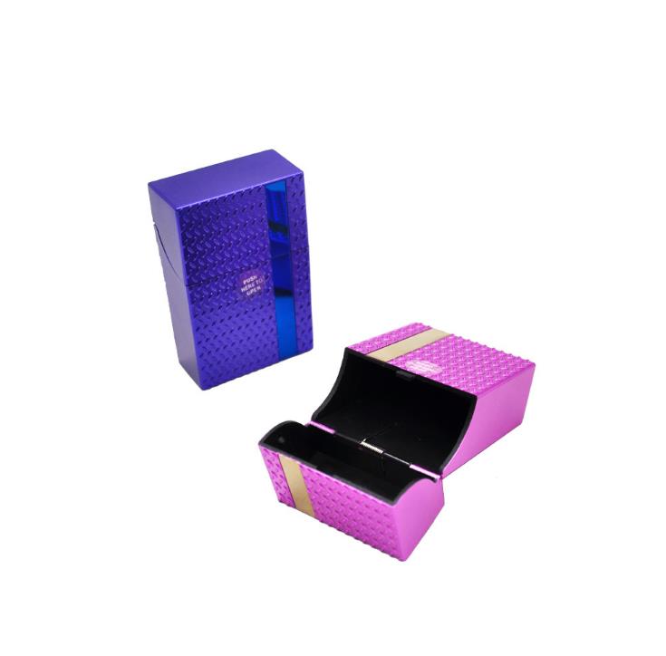 

New 20 Portable Manual Flip-open Cigarette Box with Plastic Printed Cigarette Box