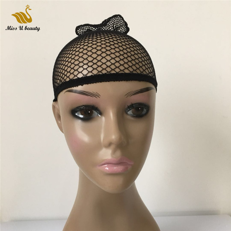 

Two Ends Open Fishnet Wig Caps Hair Net Black Blonde Color Weaving Cap for Wearing Wigs Snood Nylon MeshCap