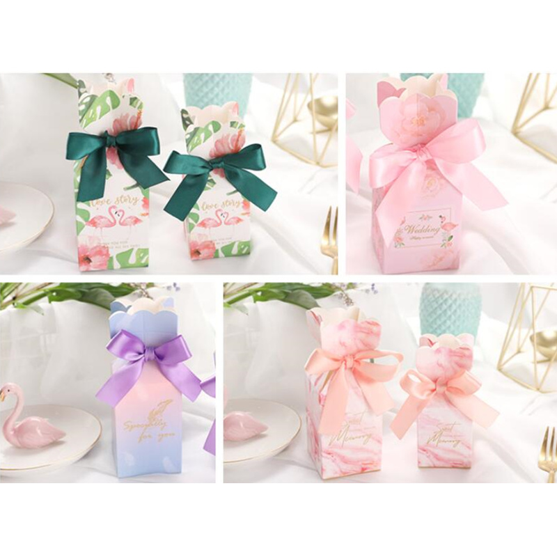 

Wedding Favors and Gifts Box Paper Candy Box Chocolate Packaging Party Supplies Decorations Bomboniera Giveaways Boxes