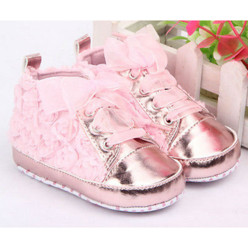 

Baby Girl PU Leather Shoes Non-slip Lace Floral Embroidered Soft Shoes Walking Toddler Kids Shoes