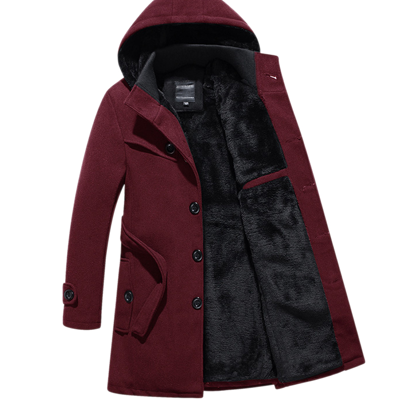 

Boollili Men' Woolen Coat Men Winter Plus Size Black Slim Coat Man Winter Jacket Overcoat Casaco Masculino Inverno Coats