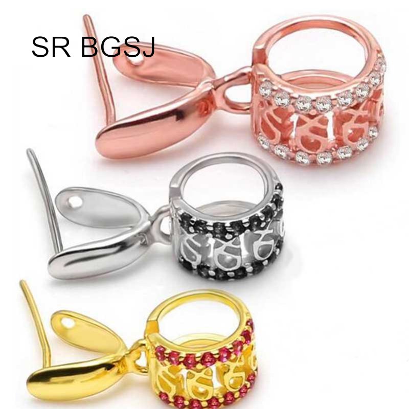 10PCS DIY Silver Jewelry Making Findings Connectors Pinch Bails Wholesale Nice