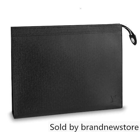 

30043 M POCHETTE GM MEN NEW BLACK Real Caviar Lambskin WALLETS KEY CARD HOLDERS PURSE CLUTCHES EVENING, Picture shows