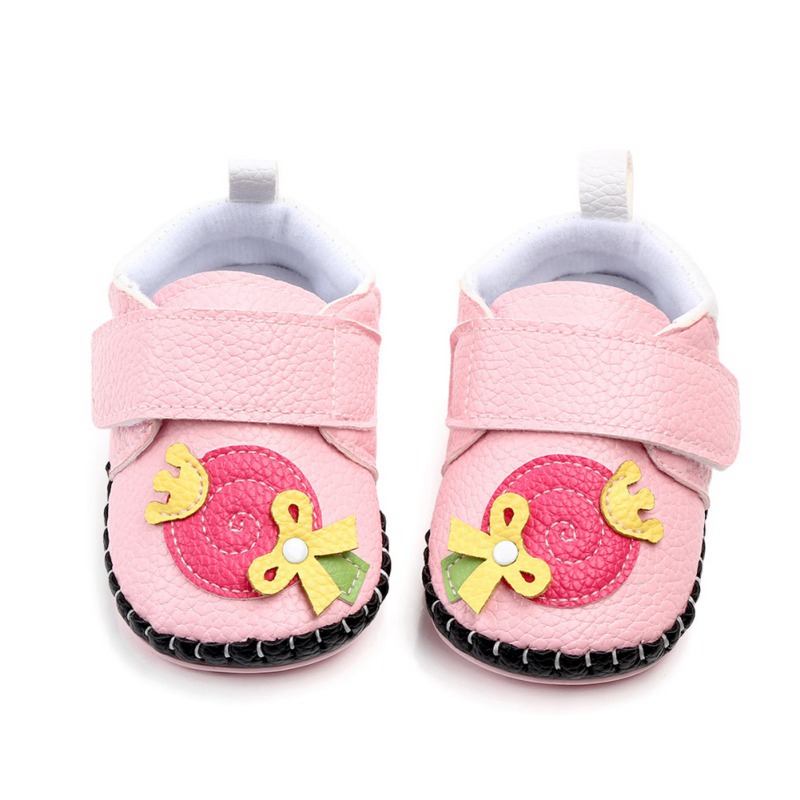 

Newborn Baby Girl Soft Sole Shoes Toddler Anti-Slip Sneaker Shoe Prewalker Cute Candy Infant First Walker Baby Footwear, White