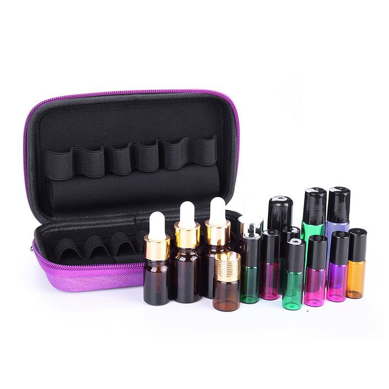 2021 Dropper Roll On Bottles EVA Box For 5ml 10ml Essential Oil Bottle Portable Travel Organizer ...