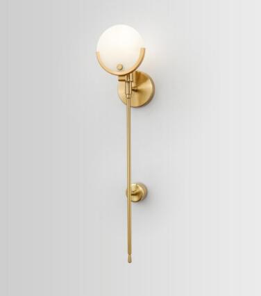 

Retro Mable Copper Gold Lustre Led Wall Lamp H620mm American RH Loft Luminaria Wall Scones Sofa Side Lighting Lamparas
