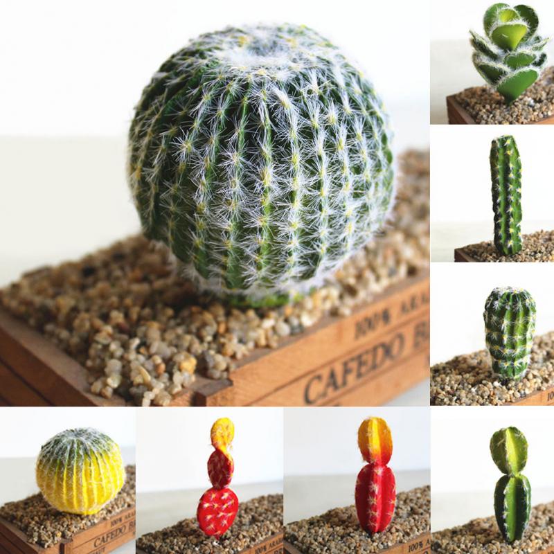 

1PC Simulation Plants Creative DIY Landscape Fake Cactus Garden Vivid Succulents Wedding Home Office Decors Artificial Plants