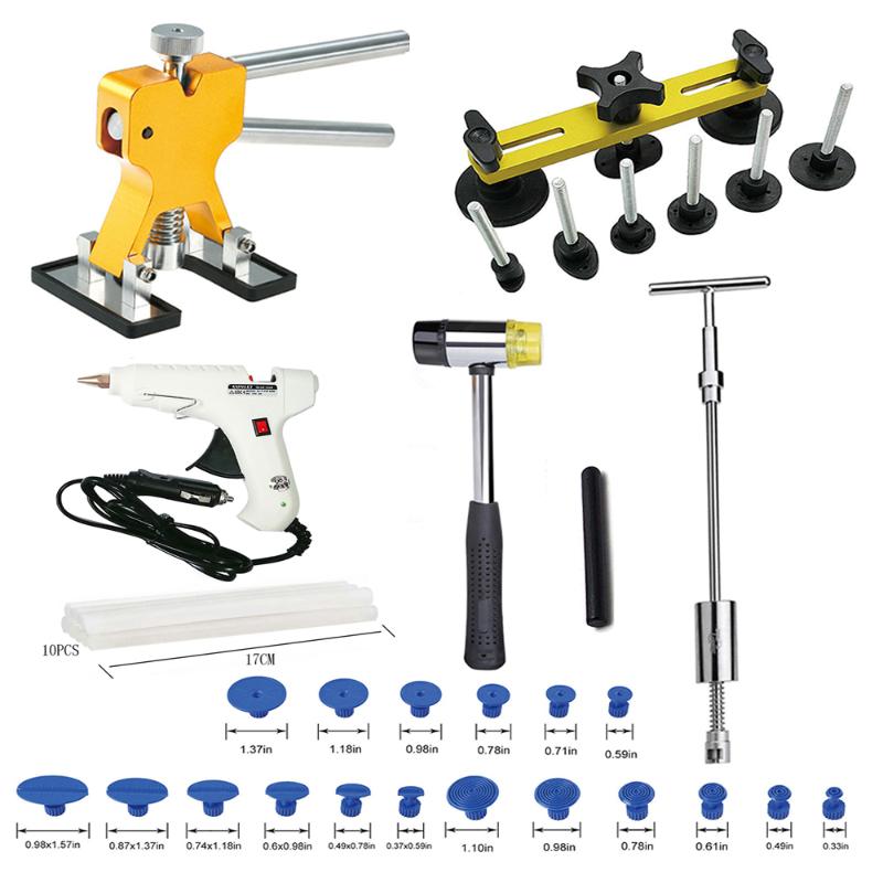 Kit di riparazione di ammaccature estrattore Dent Paintless Removal utensile per la rimozione dellaria attrezzi per auto Dent Puller carrozzeria Dent Removal Tool Kit martello pneumatico