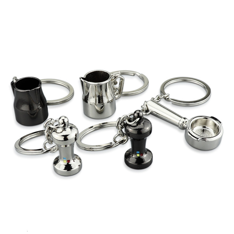 

New Coffee Tools Key Chain Simulation Coffee Machine Key Ring Best Gift Keychain Wholesale