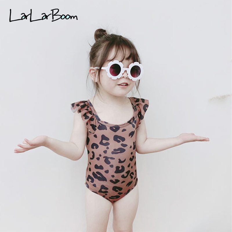 girls leopard swimsuit
