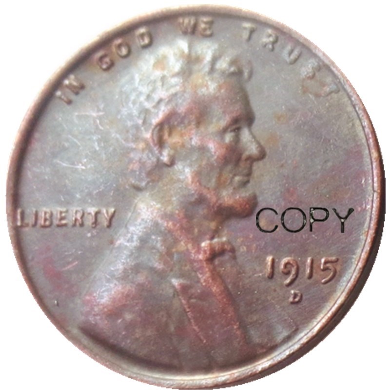 

US 1915 P/S/D Lincoln Head One Cent Copper Copy Pendant Accessories Coins