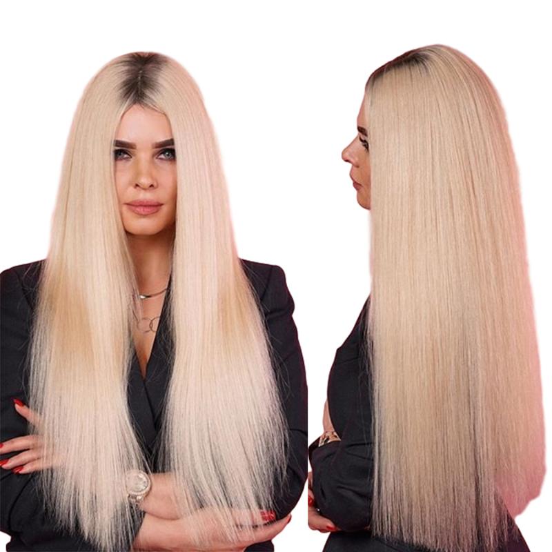 

Transparent Full Lace Wigs Brazilian Ombre 2/613 13x6 Lace Front Human Hair Wigs with Baby Hair for Black Women Natural Hairline, 13x3 lace front wig