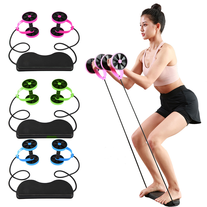 

Automatic rebound abdominal fitness wheel men's multifunctional household gym abdominal muscle wheel ladies lazy abdomen machine, Blue