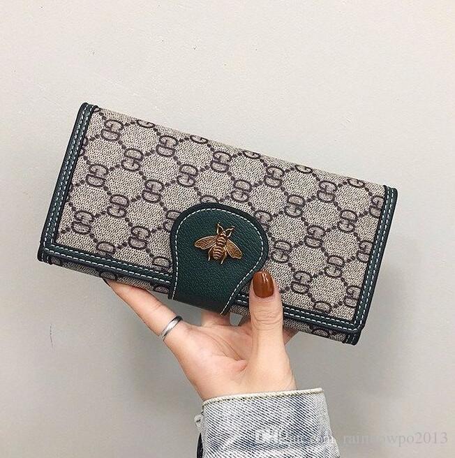 

Factory wholesale brand women wallets retro imitation old lock long wallet fashion printed leathers coin purse flip multi-card leather handbag, Deep brown(printing box packaging)