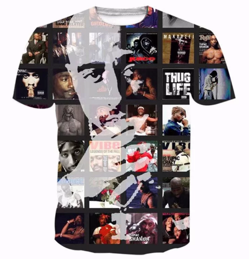 

Newest Popular Singer Rapper Tupac 2pac T Shirt Men Women Unisex Funny 3d Print Summer Short Sleeve O Neck Crewneck Casual Tops A166, Multi