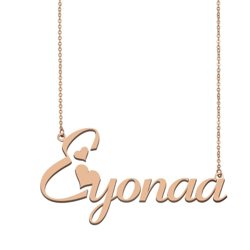 

Eyonaa Name Necklace , Custom Name Necklace for Women Girls Best Friends Birthday Wedding Christmas Mother Days Gift