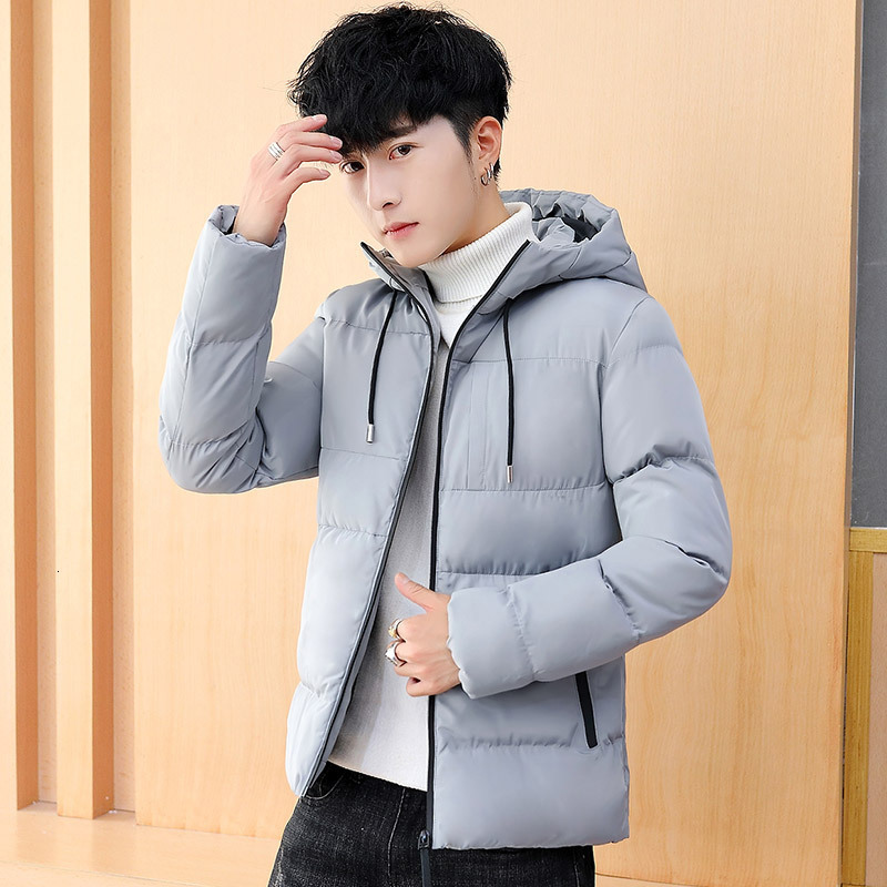 

2019 Man Loose Coat Male Down Cotton-padded Clothes Trend Cotton Handsome Coat You Winter Clothes Male Cotton-padded Jacket, Black