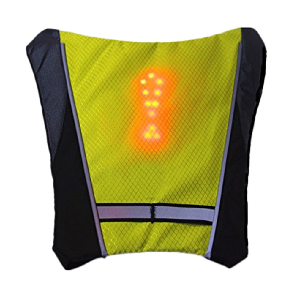 

Reflective Safety Vest Outdoor Waterproof 48 LED Turn Signal Vest Outdoor Running / Night Walking / Cycling Coat, Dark grey