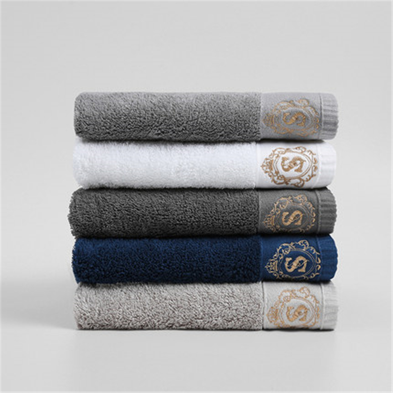 

Eugennes hotel extra towels pure cotton face wash household adult cotton absorbent face towel, Dark gray
