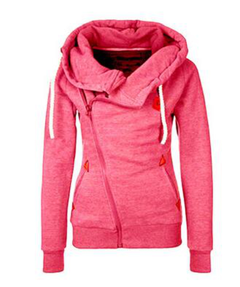 

Wholesale Women's Explosion New European and American Sweatshirt Cardigan Side Zipper Hooded Sweater Jacket, Green