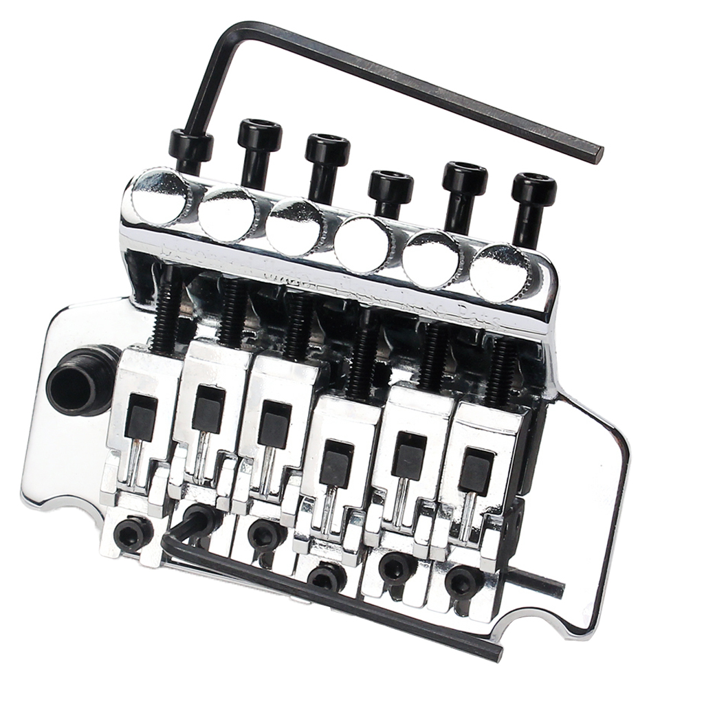 

Set of Chrome 6 Strings Guitar Tremolo Bridge with Bar Wrench etc for Electric Guitar