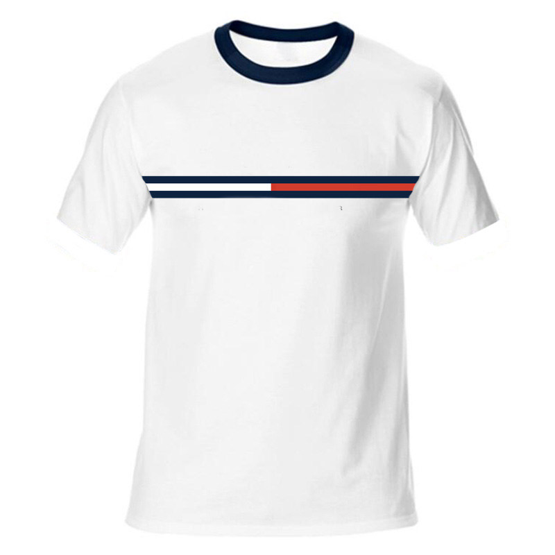 

New Fashion Summer Letter Print T Shirt Men Tshirt 100% Cotton Blend Top Tees Short Sleeve Casual T-shirt T-shirts for Designer T Shirts, White