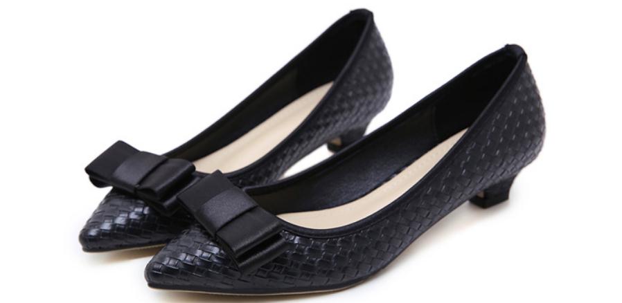 

2019 Women's shoes in Spring and Autumn with New style Low heel bowknot pointed end #2703, Pink