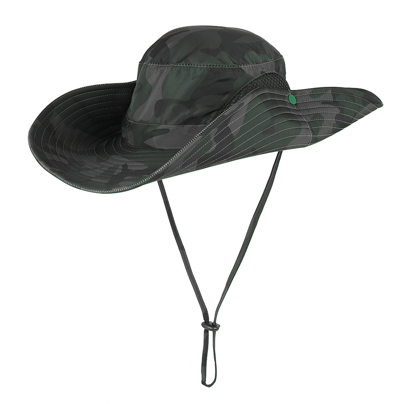 

Summer Men Fishing Hat Hiking Wide Brim Caps Lightweight Quick Drying Sun Protection Male Cap Outdoor Bucket Hats