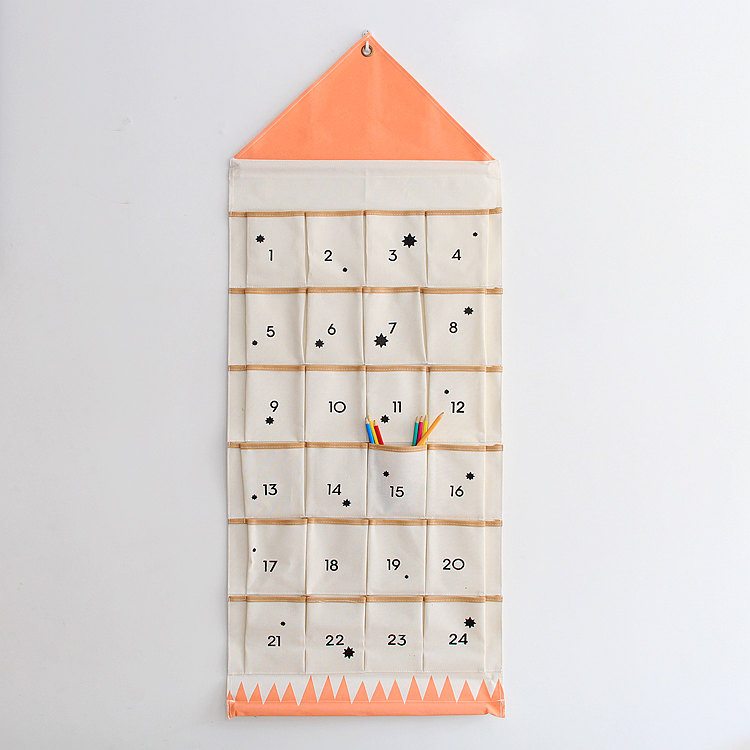 

New home hanging bag simple hanging bag digital cotton linen storage electric meter style, Black