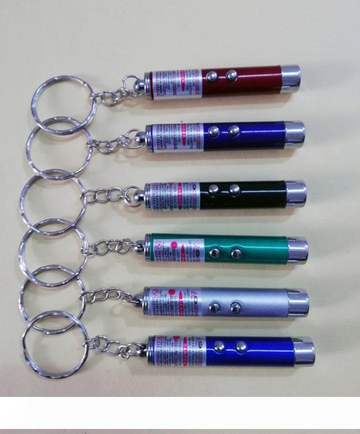 

Red Laser Pointer Pen Key Ring with White LED Light Show Portable Infrared Stick Funny Cats Pet Toys Wholesale