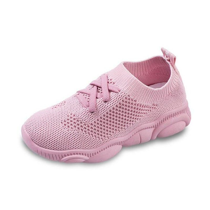 

Children's flying woven shoes spring new breathable net sneakers kids casual sports shoes small white socks sneakers