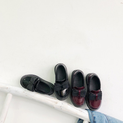 

Kids Designer Princess Shoes Girls Luxury Flat Shoe with Bowtie Girls Solid Color Slip-On Shoes Student Style British Style Spring 2020, Red