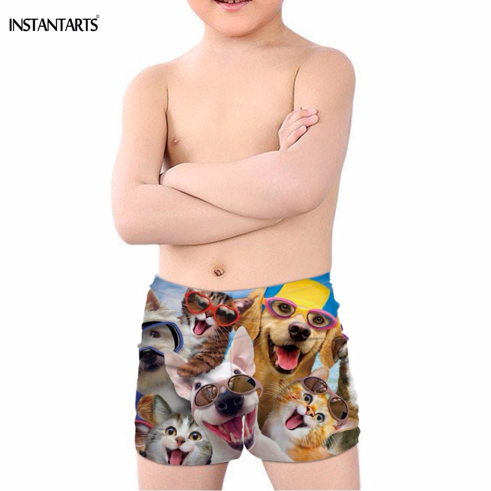 Mens Casual Quick Dry Swim Trunks Cute Pug Float Drawstring Printed Board Shorts