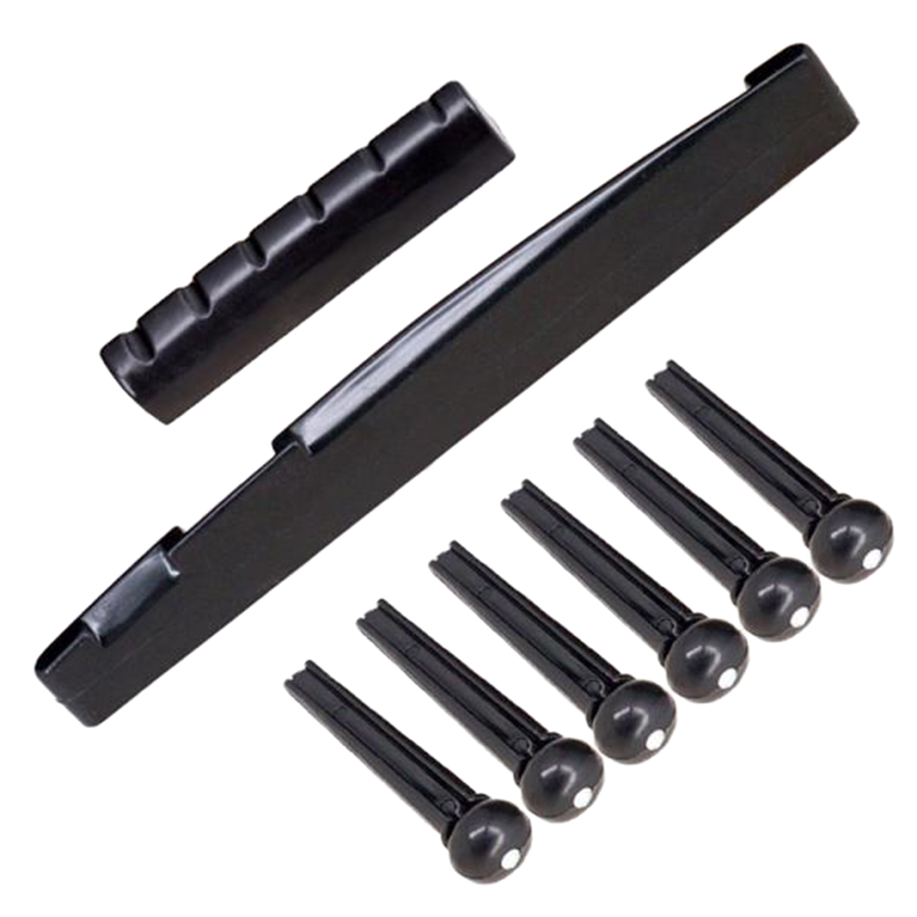 

Set of Plastic Professional Guitar Bridge Pins Saddle Nut Tool Kit for Acoustic Guitar Parts Musical Instrument Accessory