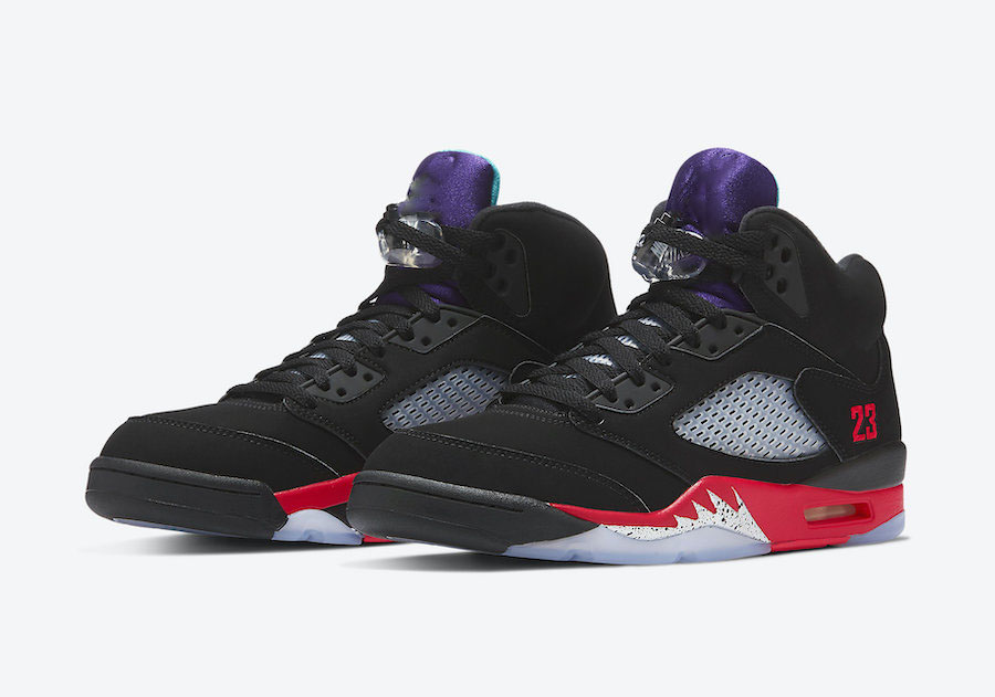 Newest Authentic 5 Top 3 Black Fire Red Grape Ice New Emerald Mens Basketball Shoes Outdoor Sneakers With Original Box