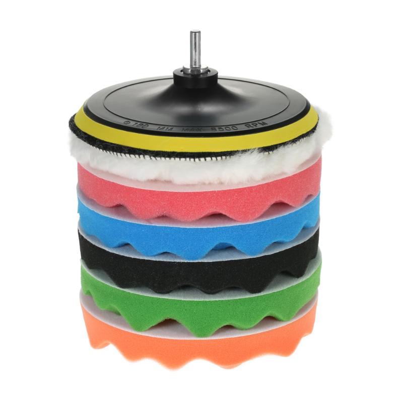 

7pcs/11pcs Car Polishing Waxing Buffing Pad Sponge Plate Kit for Automobile Polisher Buffer Waxer Sander with M14 Shank
