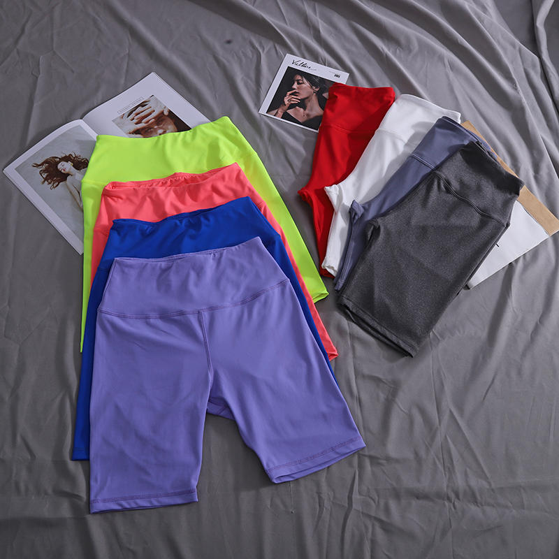 

Candy Color High Waist Shorts Women Elastic Sexy Shorts Short Feminino Knee Length Casual Black Sweatpants Solid Q2367, Green shorts