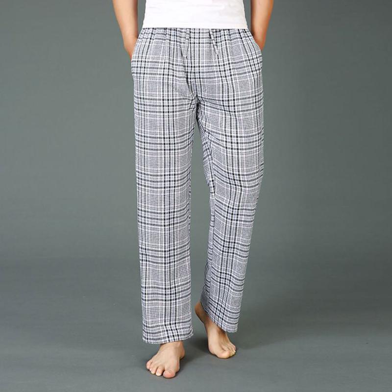 

Men' Soft Cotton Pajama Pant Plaid / Stripe Elastic Waistband Sleepwear Pajama Lounge Pants