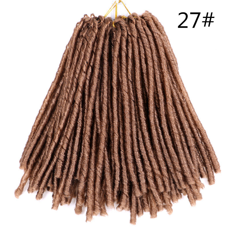 

Shanghair 14inch Dreadlocks Hair Extensions Soft Faux Locs Crochet Synthetic Braiding Hair Extensions 70g/pc Afro Hair Styles Black, #4