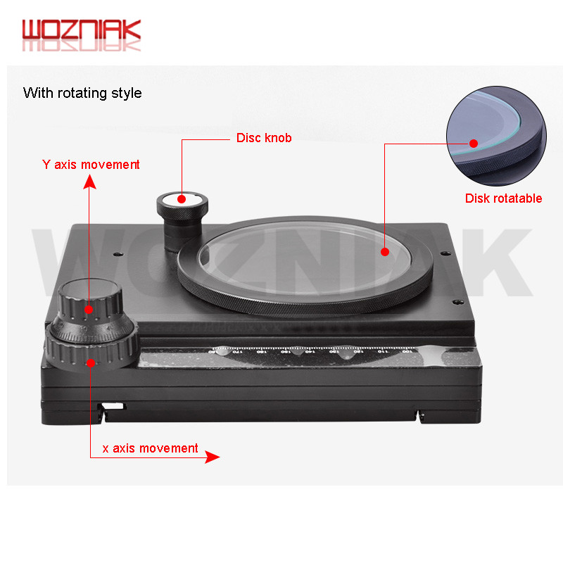 

WOZNIAK Microscope Fine tuning stage General precision carrier platform Mobile platform Horizontal vertical Rotating