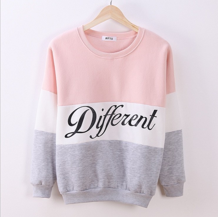 

Women Hoodies Women Fleece Pullover Tops Sweat Shirt Blouse Sweater Tracksuits Casual Clothes Streetwear Harajuku Hoodie sudadera mujer, Navy and red