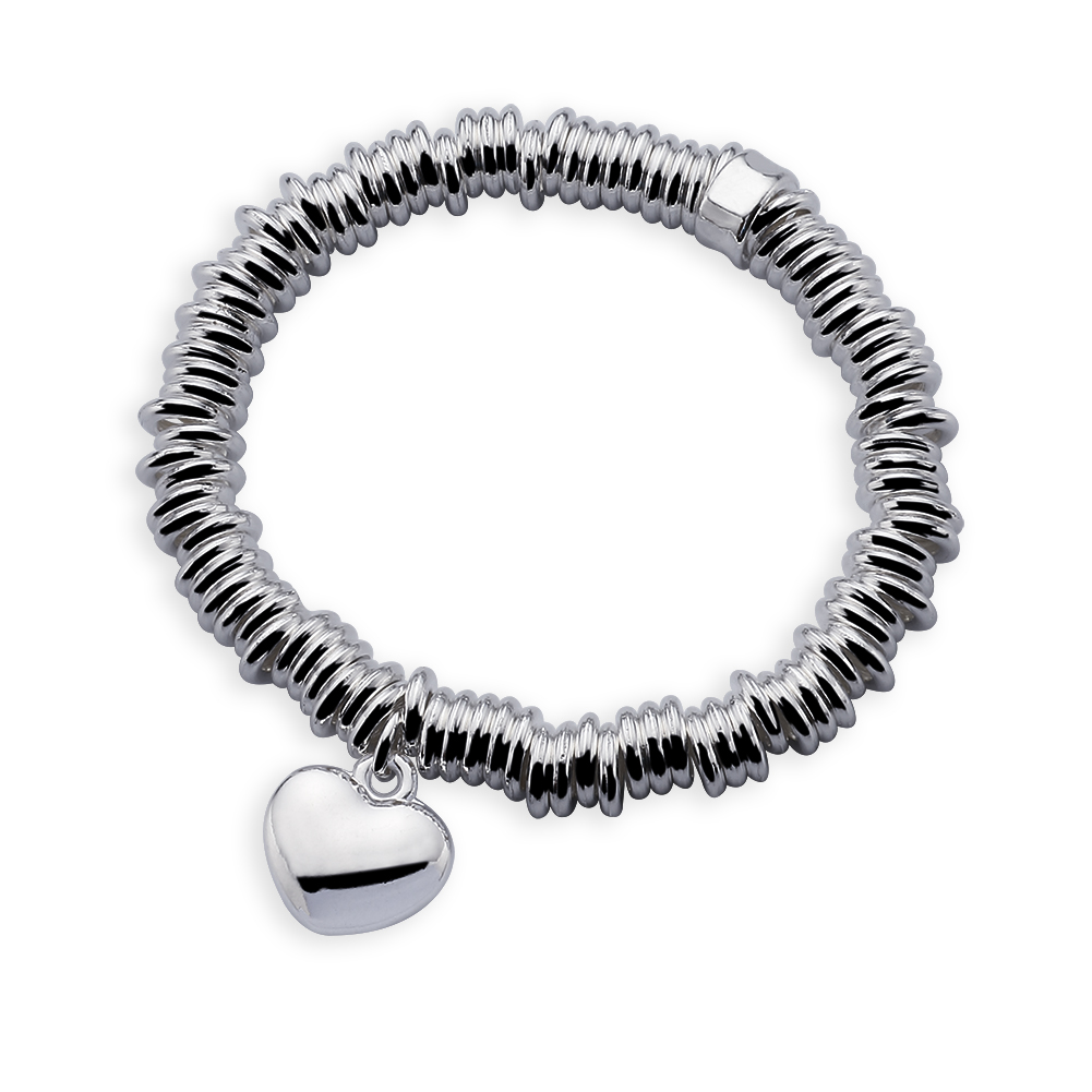 Livraison gratuite avec numéro de suivi Top vente 925 Bracelet en argent anneau dense avec coeur Bracelet bijoux en argent 10 Pcs/lot pas cher 18