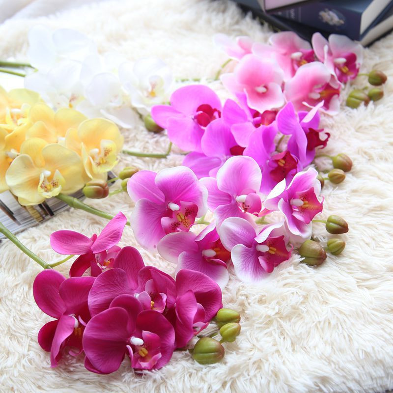 

New Arrival Silk Moth Orchid Artificial Flower Butterfly Orchid artificial flowers for new House Home Wedding Festival Decorations, As picture show