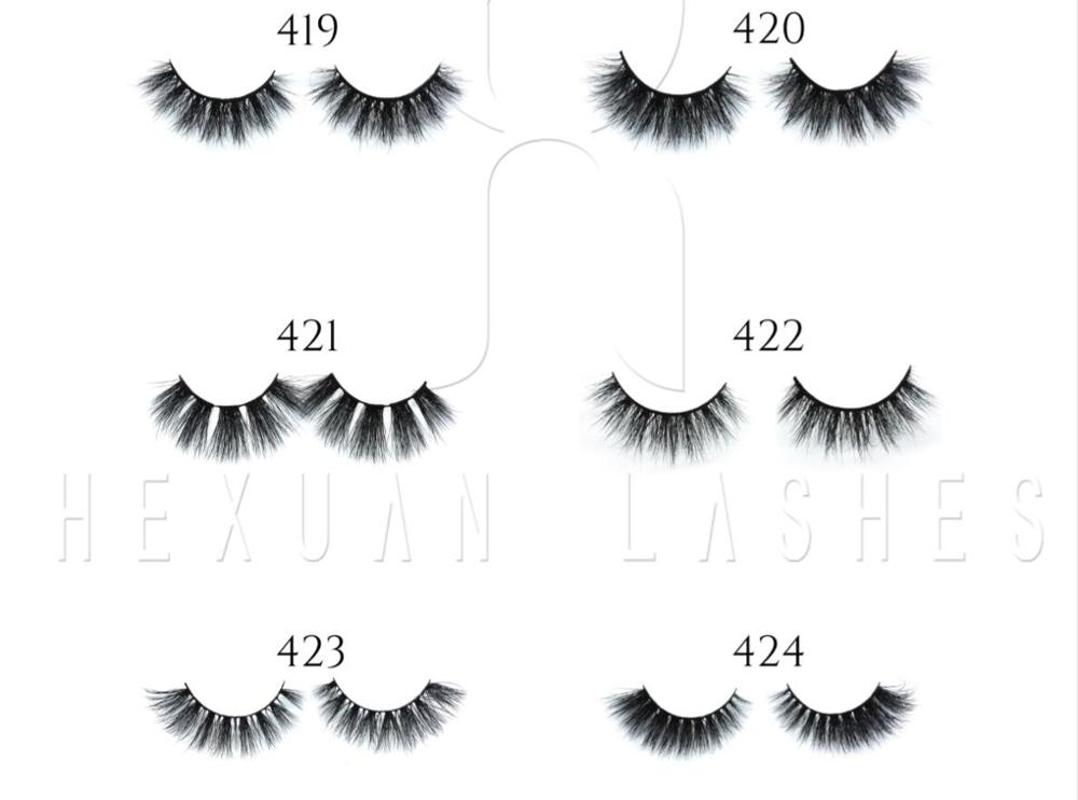 

False eyelashes 30 pairs Hexuan 4D Mink Lashes Machine made 20in Mink Lashes for makeup cruelty-free in Stock