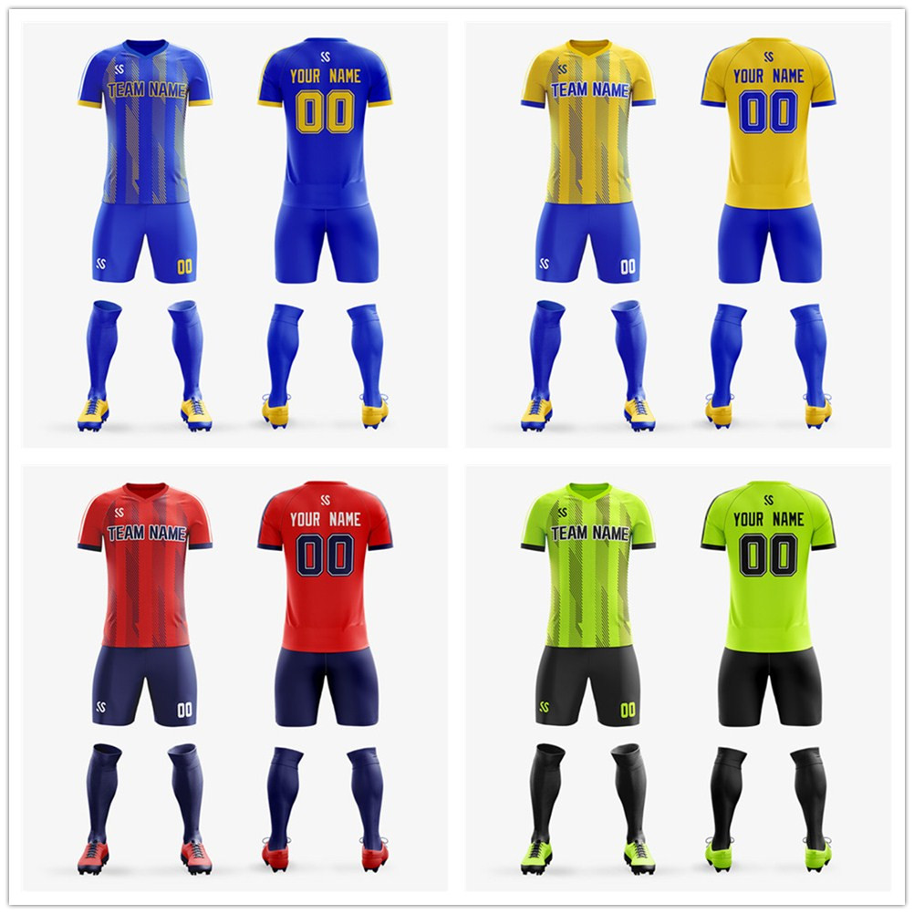 

Custom Adult Youth Soccer Jersey 2019 Top quality full sublimation printing Football shirt Kit soccer jerseys, Ivory