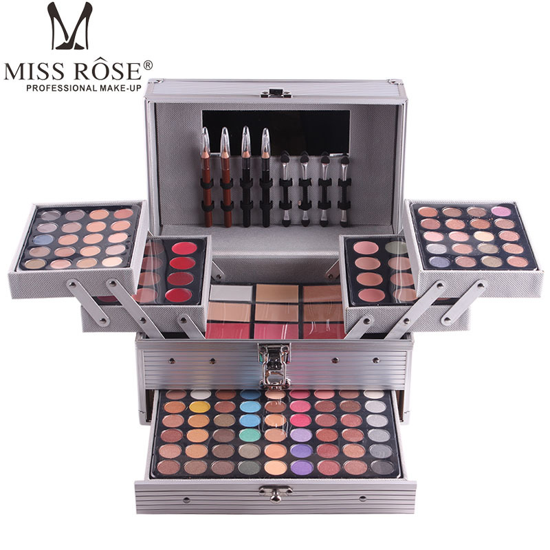 

Miss Rose Makeup Palettes Set Matte Shimmer Eyeshadow Face Powder Lipstick Blockbuster Professional Make Up Kit Bronzer Blusher